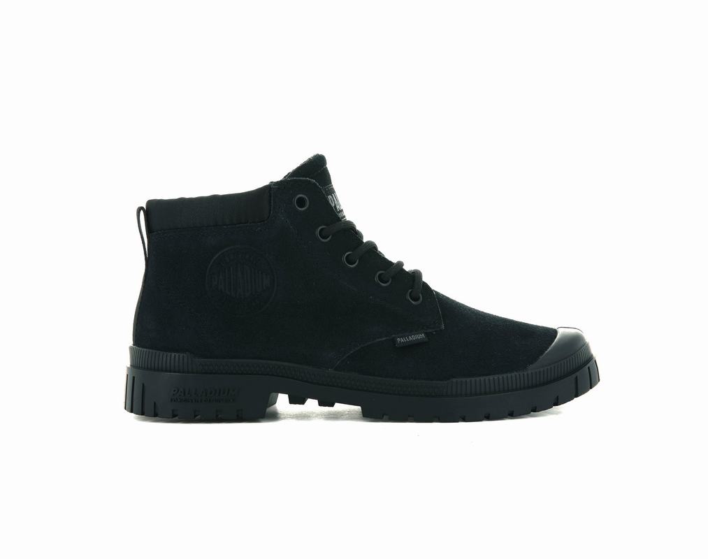 Palladium Pampa Sp20 Cuff Low Womens Boots Black Australia [VAGJET-049]